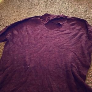 Cute sweater with cross neck